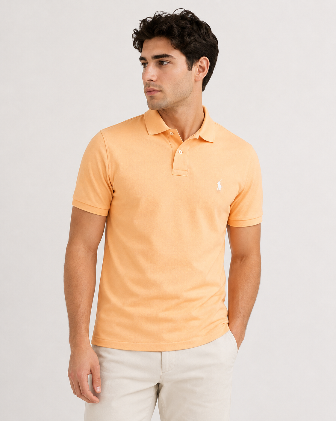 Mesh Polo Shirt | Orange