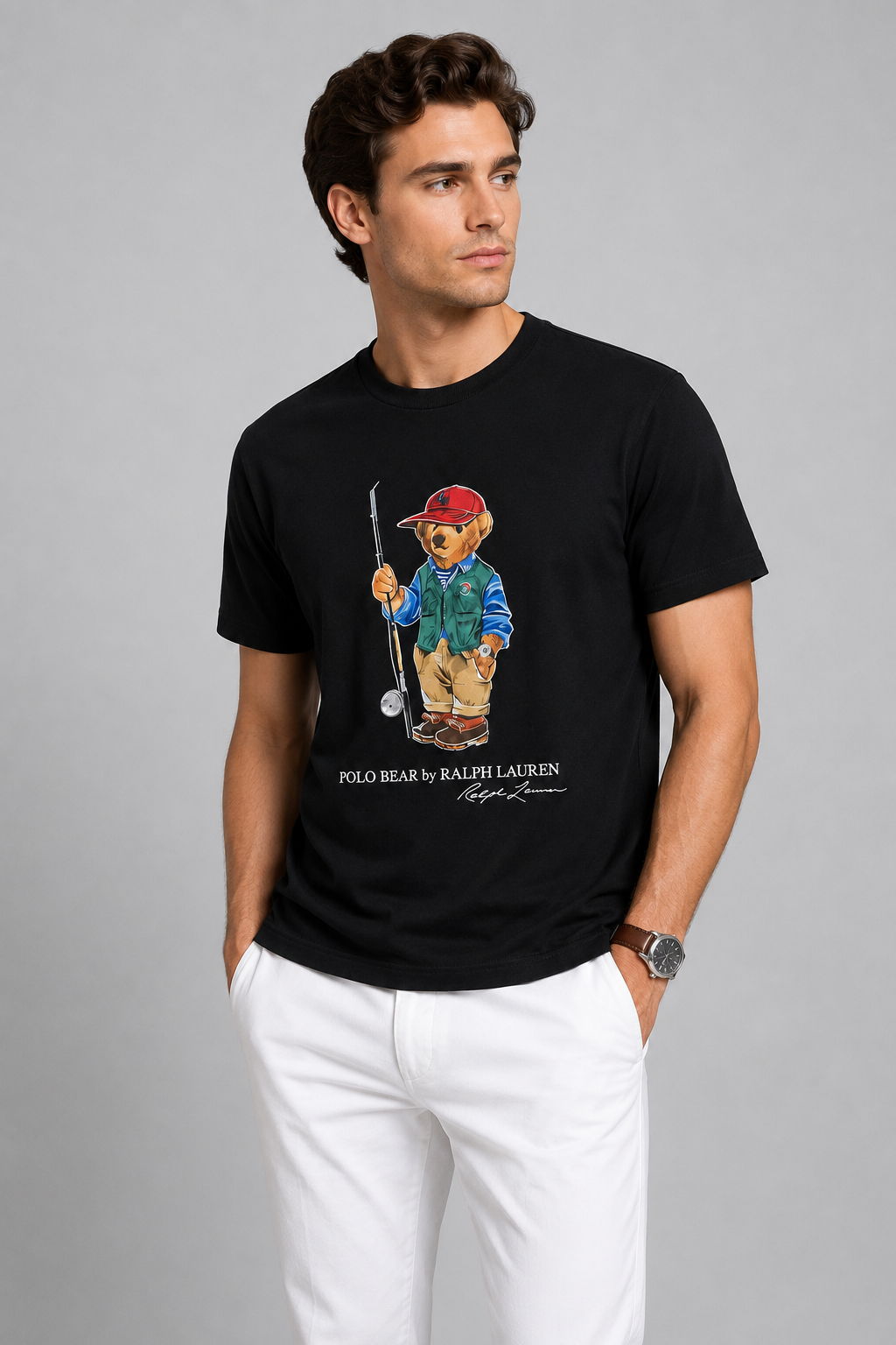 Polo Bear Tees | Black / Fishing
