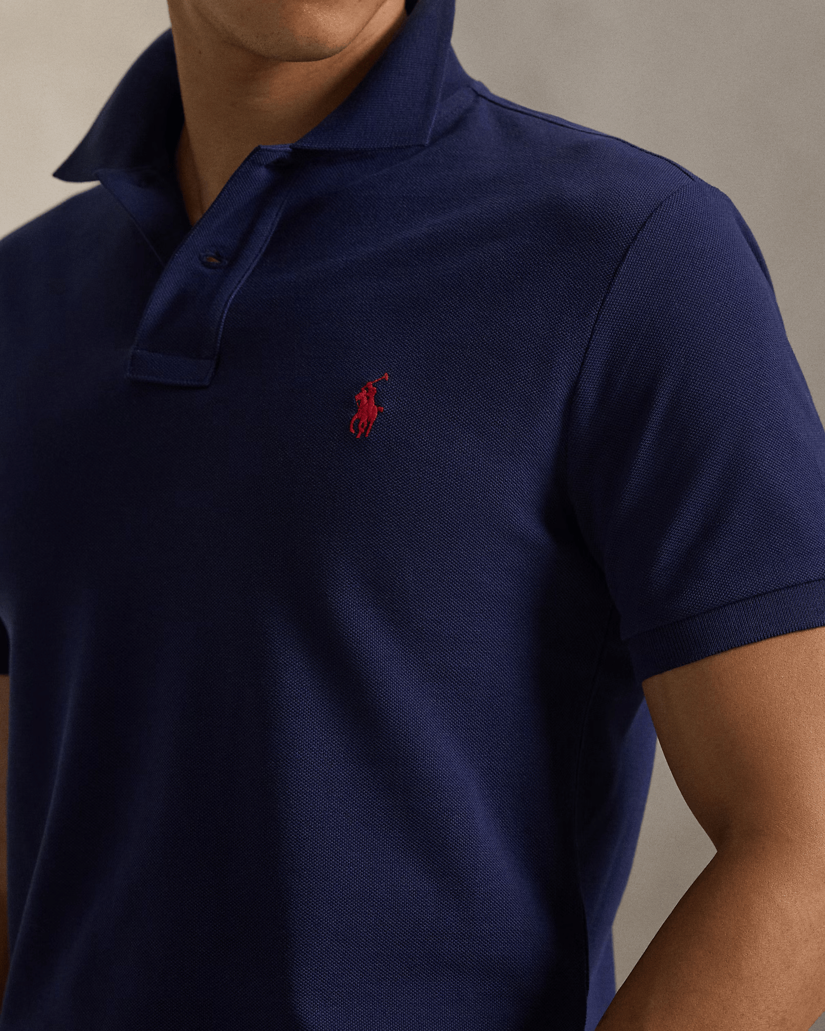Mesh Polo Shirt | Navy